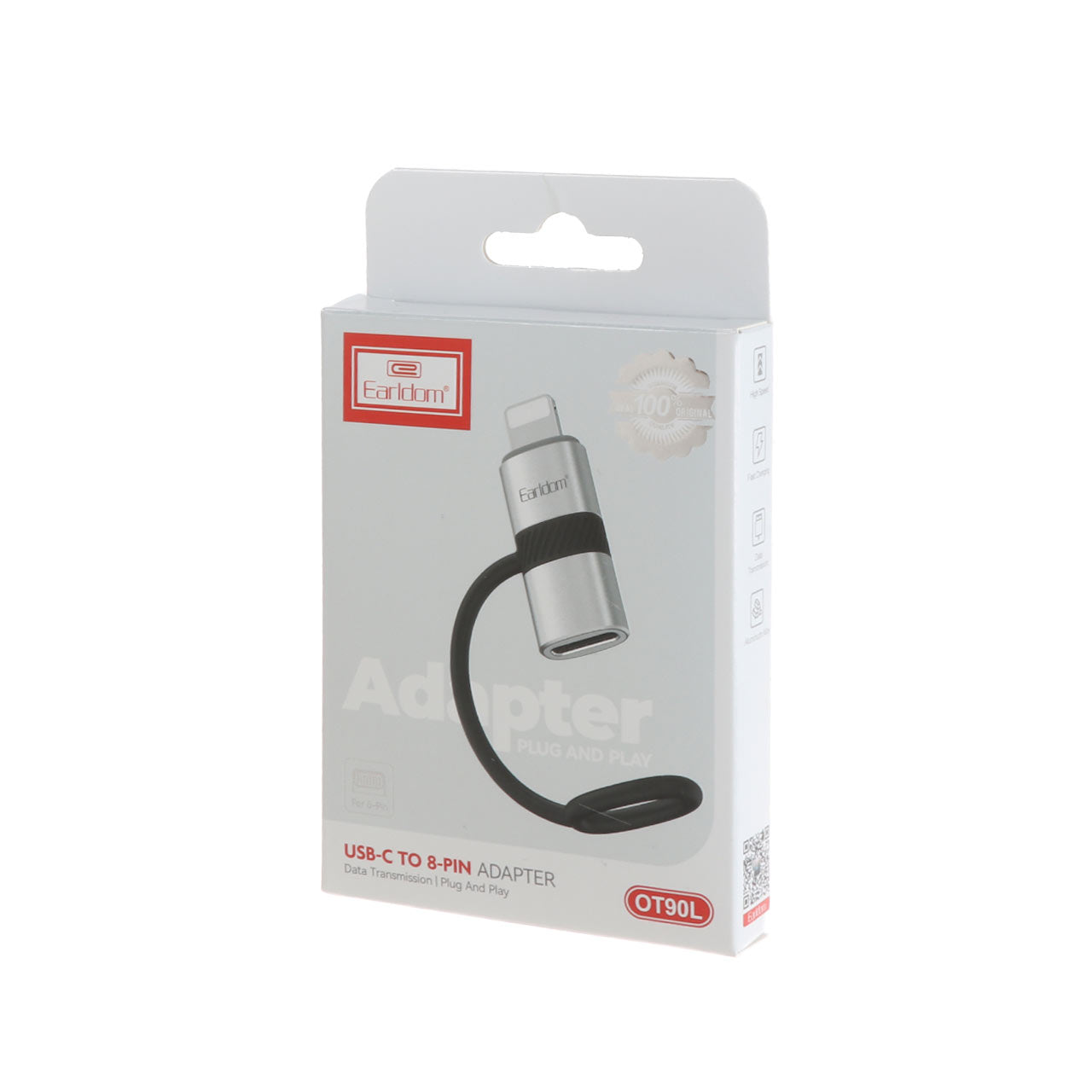 Earldom OT90L Type C to Lightning Converter- Silver